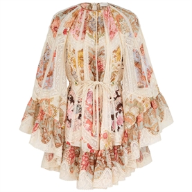 Zimmermann Daylight Flutter Kjole, Spliced Print